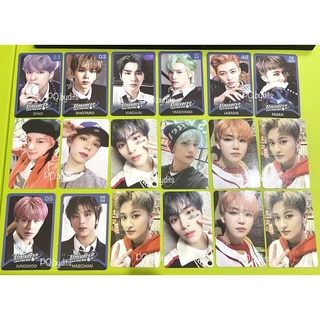 Nct U - UNIVERSE Lets Play Ball Trading Card Photocard PC คอนเสิร์ต / PC SELCA VER. ลูกข่างเซลฟี่ ลาย Haechan Xiaojun Mark Jaemin Shotaro Jungwoo Yangyang Jeno