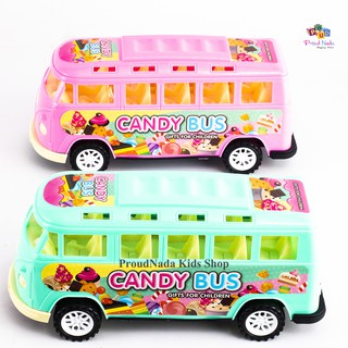 ProudNada Toys ของเล่นเด็ก รถโฟล์ค รถบัส รถตู้ ขนมหวาน DONGYE TOYS CANDY BUS NO.595-11A