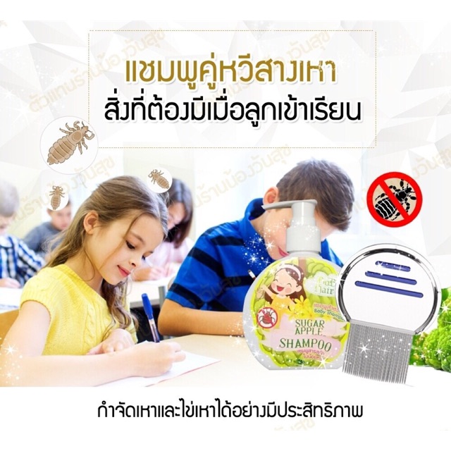 แชมพูขนาด 250 มล.+หวีสางเหา (ชุดจัมโบ้)