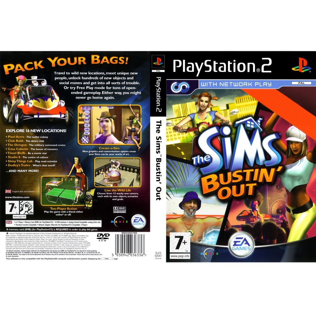 เกมส์ The Sim Bustin Out  (PS2) สำหรับเครื่องที่แปลงระบบแล้วเท่านั้น