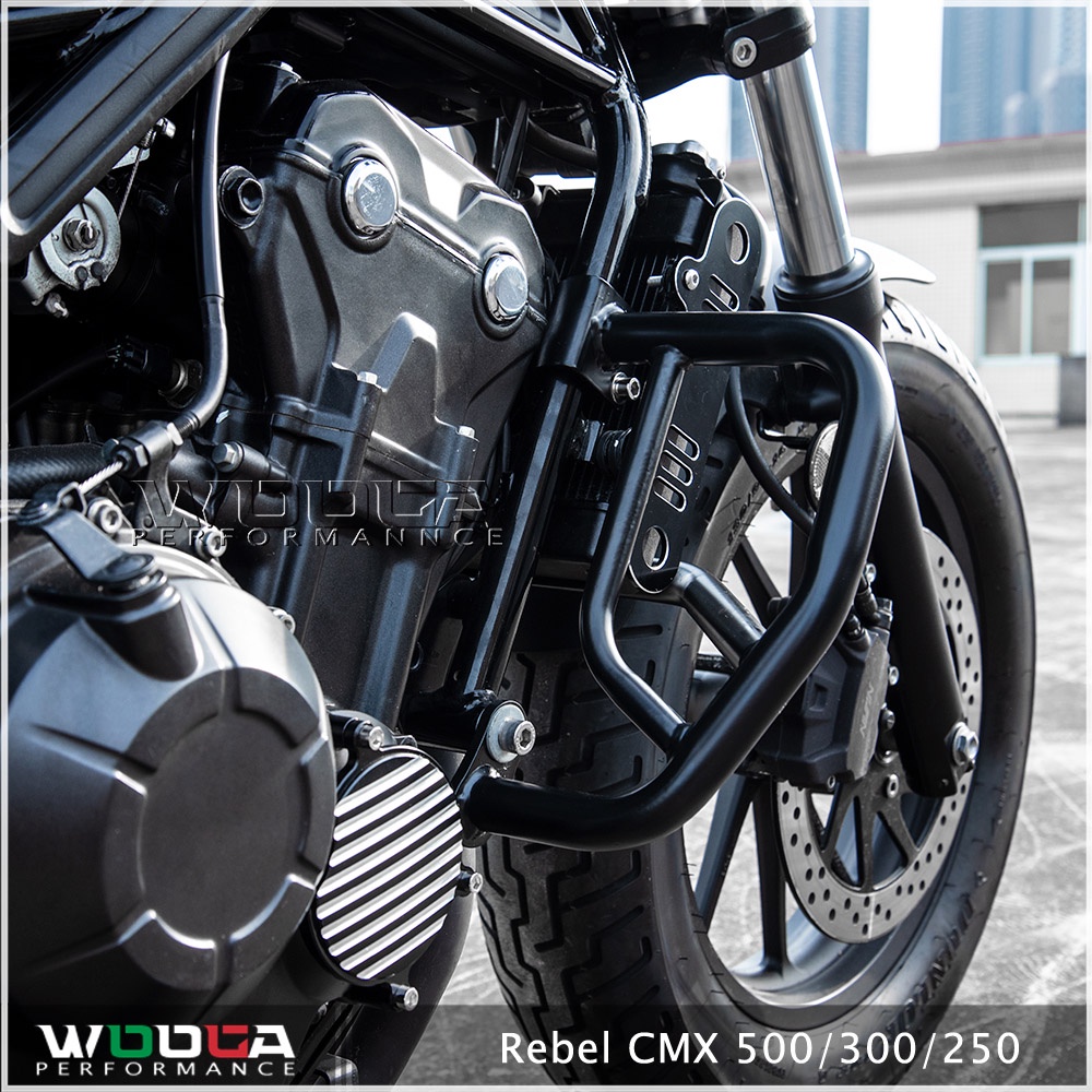 WOOGA MOTORCYCLE BUMPER ENGINE GUARD FOR HONDA Rebel 500/300/250 17-21 CMX500 CMX300 CMX250 CRASH BARS PROTECTOR