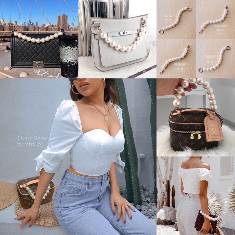 🔥สินค้าขายดี🔥สายมุก สายกระเป๋า📌เลือกความยาวได้ | มุก20mm