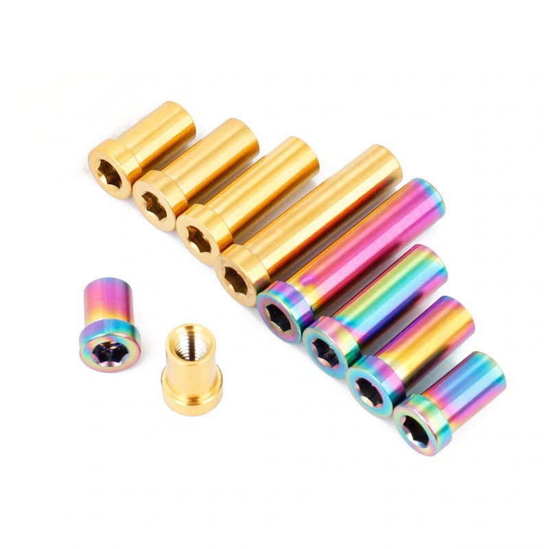 น็อตเบรคคาลิปเปอร์เบรคจักรยานไททาเนียม Road Bike C-brake Pivot Nut Fixing Screw Bolt Titanium M6 x13/17/21/25/31.5