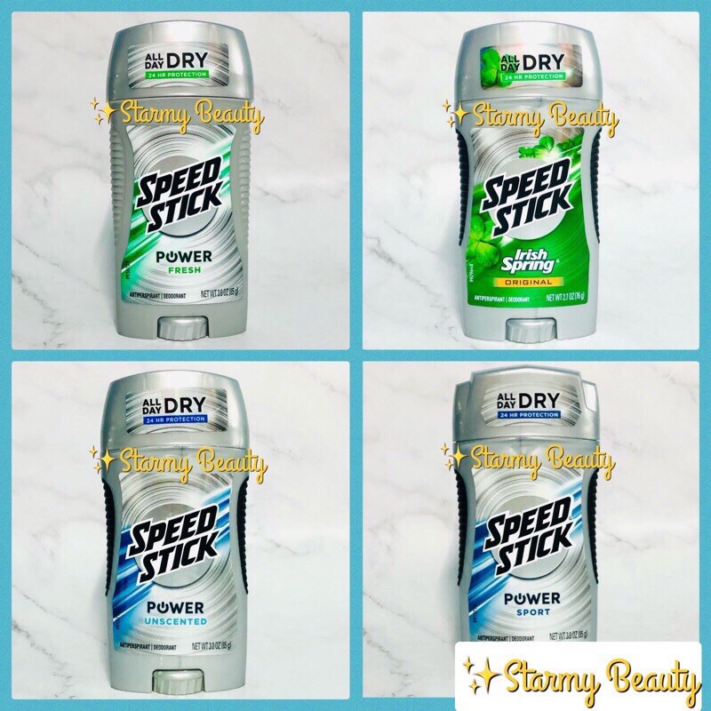 SPEED STICK (For Men ) by MENNEN Antiperspirant Deodorant  All day Fresh 24Hrs. Protection วงแขนแห้งสบายมั่นใจตลอดวัน
