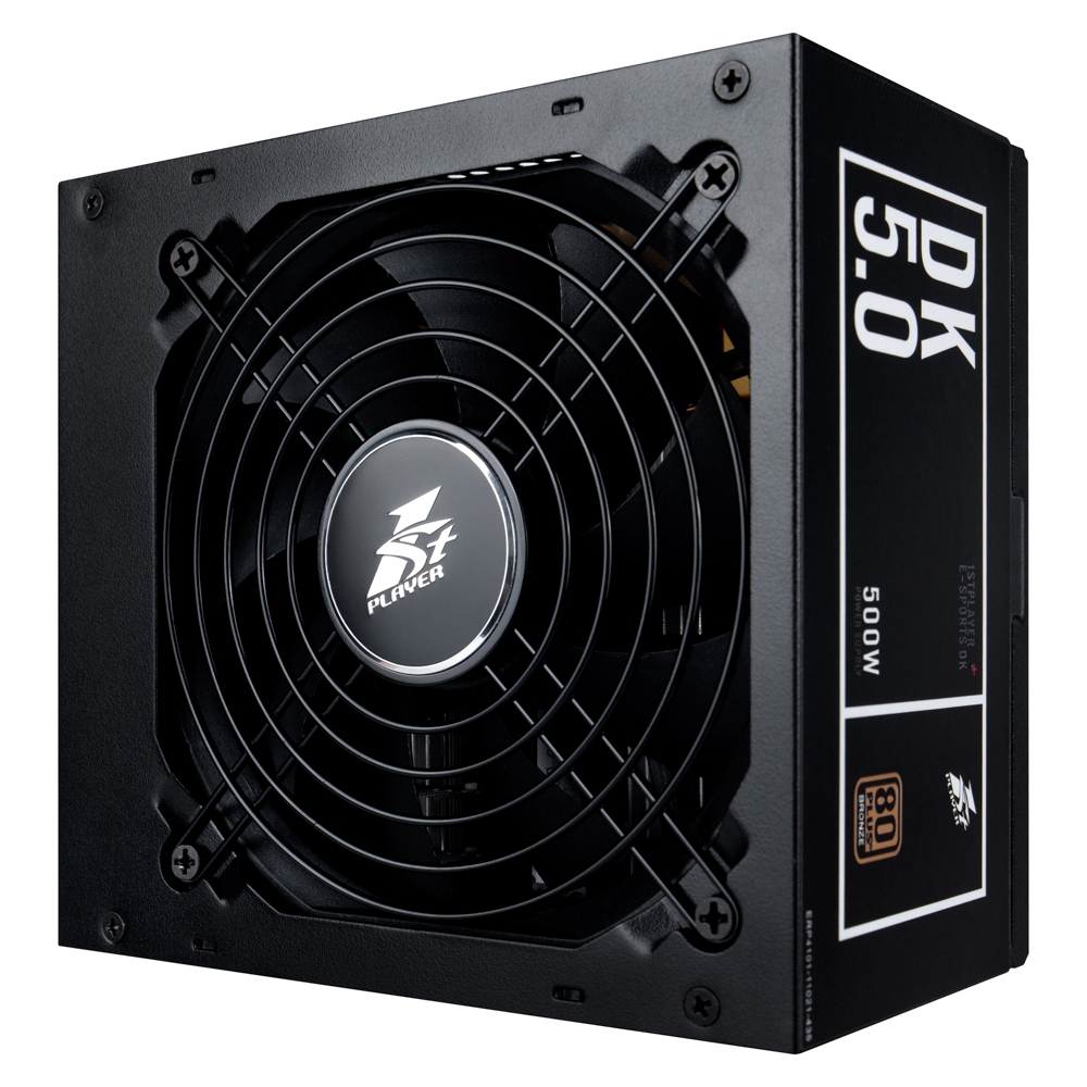 1STPLAYER DK5.0 500W Active PFC High Performance ATX Power Supply 80 Plus Bronze Certified Non-Modul