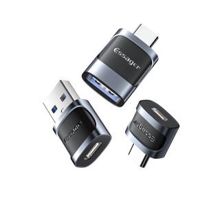 Essager ตัวแปลง USB เป็น Type C Mirco เป็น Type C Type C เป็น USB OTG Type C ABS สําหรับคอมพิวเตอร์ Android Premium