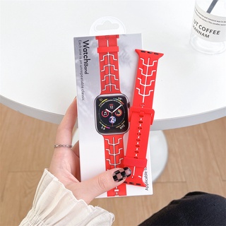 สายนาฬิกาข้อมือซิลิโคน สําหรับ Apple Watch band Series 8 7 SE 5 4 3 SE Ultra Marvel iWatch band 49 มม. 45 มม. 44 มม. 42 มม. 41 มม. 40 มม.