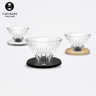 TIMEMORE ดริปเปอร์แก้ว พร้อมฐานอะลูมิเนียม - Dripper Crystal Eye Optical Glass Metal Holder