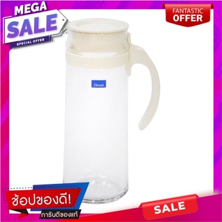 เหยือกน้ำ OCEAN PATIO 1.265 ลิตร สีขาว ภาชนะใส่น้ำและน้ำแข็ง PITCHER OCEAN PATIO 1.265L GLASS WHITE