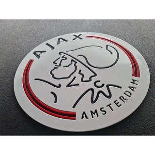 อาแจกซ์ อัมสเตอร์ดัม โลโก้ AJAX AMSTERDAM เหล็กตัดเลเซอร์ ขนาด30x30cmสีเหมือนจริง/เคฟล่า ใช้สีพ่นรถยนต์ภายนอกไม่เป็นสนิม