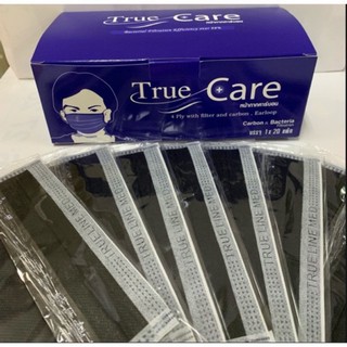 พร้อมส่ง &gt;&gt; หน้ากากอนามัยคาร์บอน หน้ากากอนามัย 4 ชั้น ผ้าปิดจมูก True Care  (1 ชิ้น )