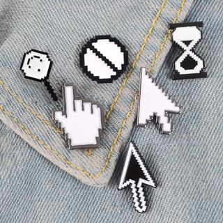 7 Styles Cursor Enamel Pin Mouse Arrow PS Toolbar Badge Custom Brooch Denim Shirt Lapel Pin Simple Designer Jewelry Gift