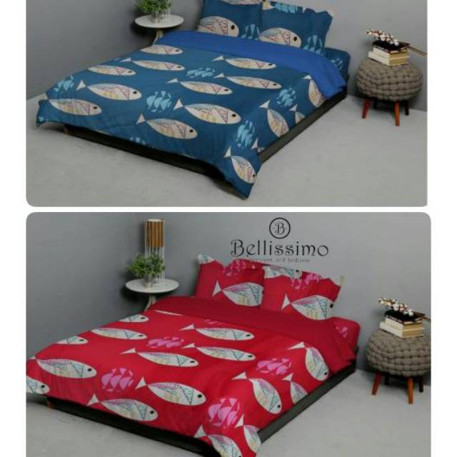 MERAH ผ้าปูที่นอน King Rabbit Queen Size (160) Gyotaku สีแดง