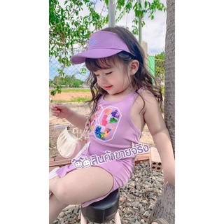 SS15/💜พร้อมส่ง💜ชุดเด็กผู้หญิง เซทเสื้อกล้าม สกรีน89 กระโปรงผ่า2ข้าง