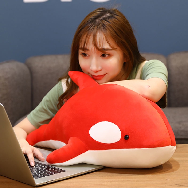 วาฬเพชฌฆาตสีดำน่ารัก ของเล่นตุ๊กตา ตุ๊กตา หมอนปลาวาฬ ปลาโลมาแดง แร็กดอลล์ ตุ๊กตาสัตว์ ของขวัญวันเกิด - รูปที่ 2