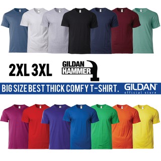 Gildan Hammer เสื้อยืดผู้ใหญ่ ขนาดใหญ่ 2XL 3XL หลากสี HA00