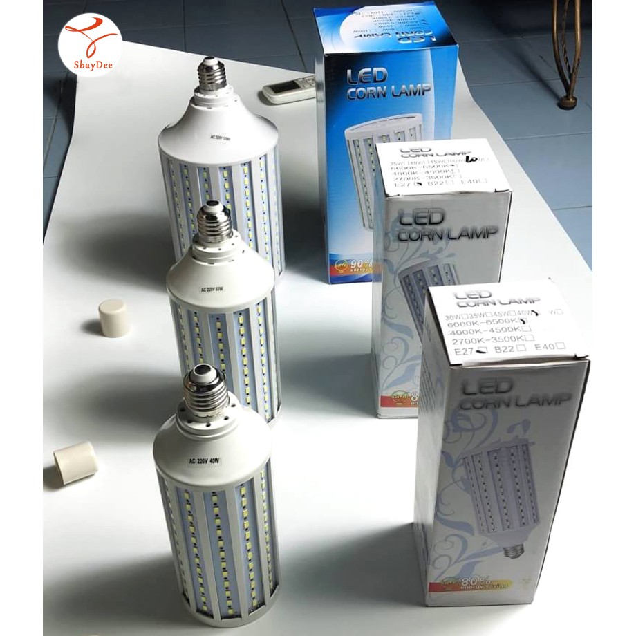 ภาพถ่ายสตูดิโอการถ่ายภาพ LED 40W-168ลูกปัด / 60W-204ลูกปัด / 120W-305ลูกปัด E27 5500K โคมไฟข้าวโพดอ่อนหลอดไฟกลางวัน
