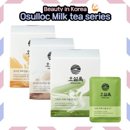 [Osulloc] Milk tea series (Original, Green Tea Latte Double Shot, Jeju