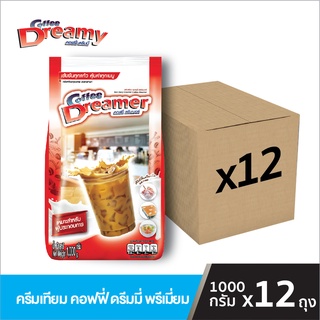 Coffee Dreamer ครีมเทียม คอฟฟี่ ดรีมเมอร์ สีแดง จากแบรนด์ดรีมมี่ ขนาด 1,000 กรัม x 12 ถุง (ยกลัง)