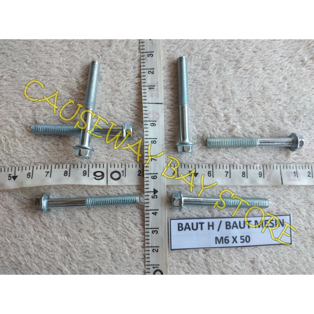 MESIN MOTORCYCLE ENGINE BOLT M6X50
