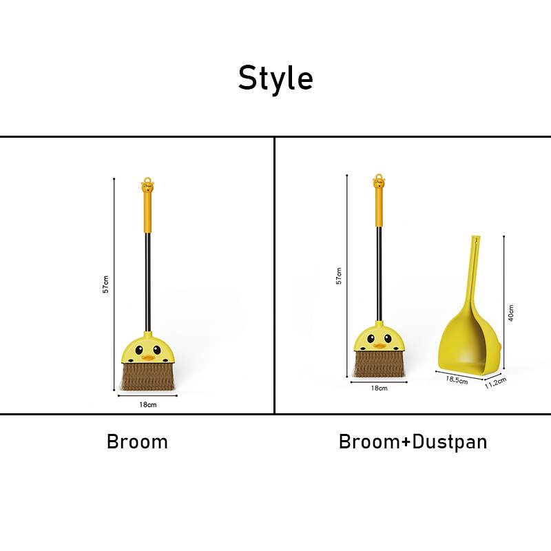 พร้อมส่ง ไม้กวาดเด็ก 2 ชิ้น อุปกรณ์ทำความสะอาดเด็ก ของเล่นเสริมพัฒนาการ เสริมพัฒนาการ - รูปที่ 3