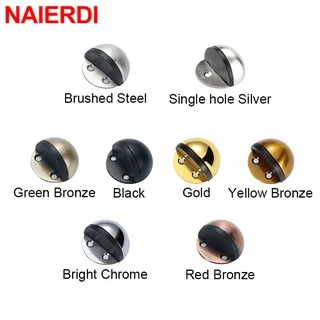 Naierdi สติกเกอร์กันชนประตู แบบยางสเตนเลส ไม่ต้องเจาะ สําหรับบ้าน ห้องครัว ห้องนอน
