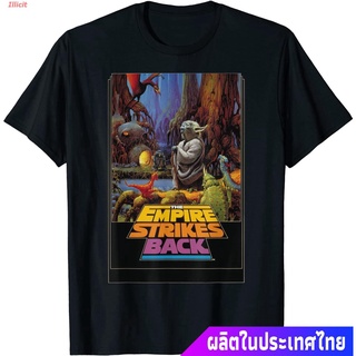 เสื้อยืดผู้ชายและผู้หญิง Star Wars The Empire Strikes Back Yoda T-Shirt Popular T-shirtsJ8j