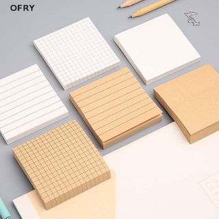OF Blank Grid Memo Pads Sticker School Supplies Post Sticky Notes Office Stationery RY