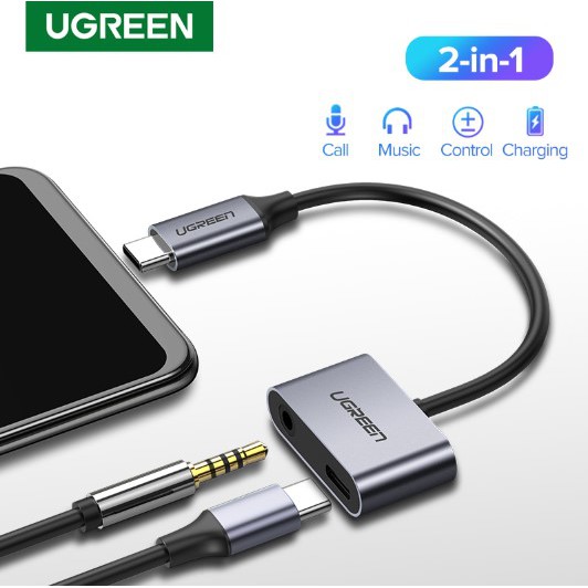 Ugreen USB C to Jack 3.5 Type C Cable Adapter For Huawei P20 Pro Xiaomi Mi 6 8 9 se