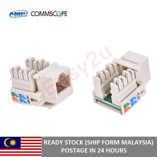 แจ็คโมดูลาร์กล้องโทรทรรศน์ AMP Cat5e SL-Series RJ45 AMP Cat5e