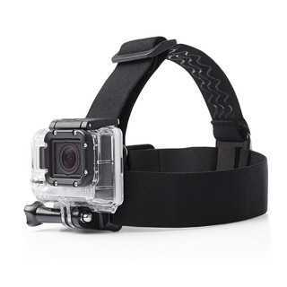 สายรัดศีรษะ ยืดหยุ่น สีดำ สำหรับตั้งกล้อง GoPro Hero