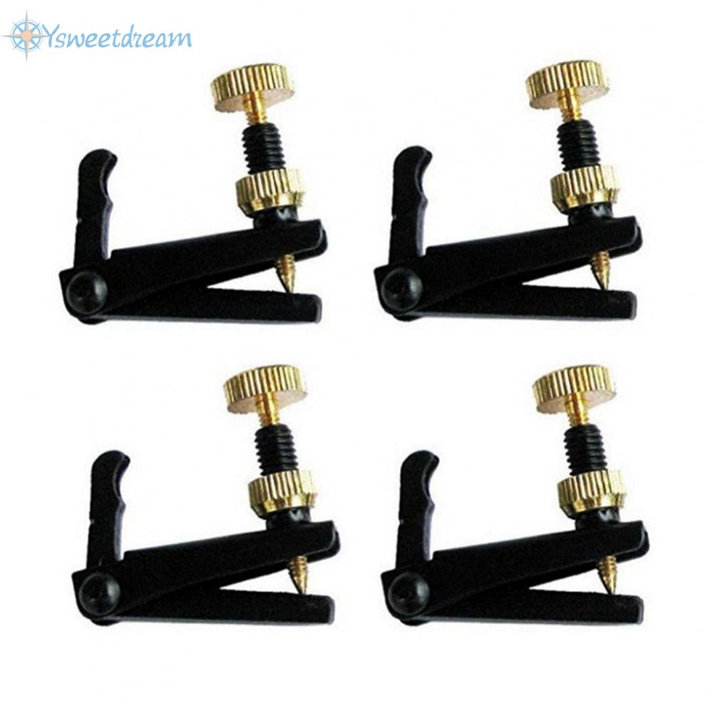 SWTDRM- ~Black Full Size Quality Violin String Fine Tune Adjuster (Four Pieces) Tuner AU-【Sweetdream