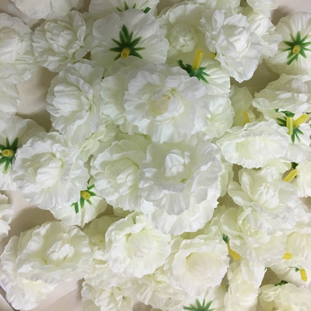 ดอกมะลิ ดอกมะลิบานวันแม่ 20ดอก 29บาทเท่านั้น ดอกมะลิผ้าราคาส่ง(สีขาวอมเขียวเสมือนดอกจริง)
