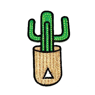 [ ตัวรีดติดเสื้อ ลาย ต้นกระบองเพชร น้องบอง งานปัก ] Cactus Patch DIY ตกแต่ง ตัวรีด wop อาร์ม อาร์มติดเสื้อ ติดกระเป๋า