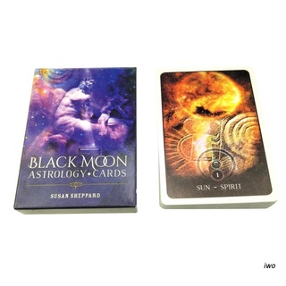 Iwo การ์ดเกมดวงจันทร์ดํา 52 การ์ด Deck Tarot