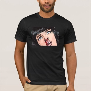 เสื้อยืดผ้าฝ้ายพิมพ์ลายขายดี เสื้อยืด พิมพ์ลายภาพยนตร์ Mia Wallace Pulp Fiction Quentin Tarantino kill สไตล์ฮิปฮอป สําหร