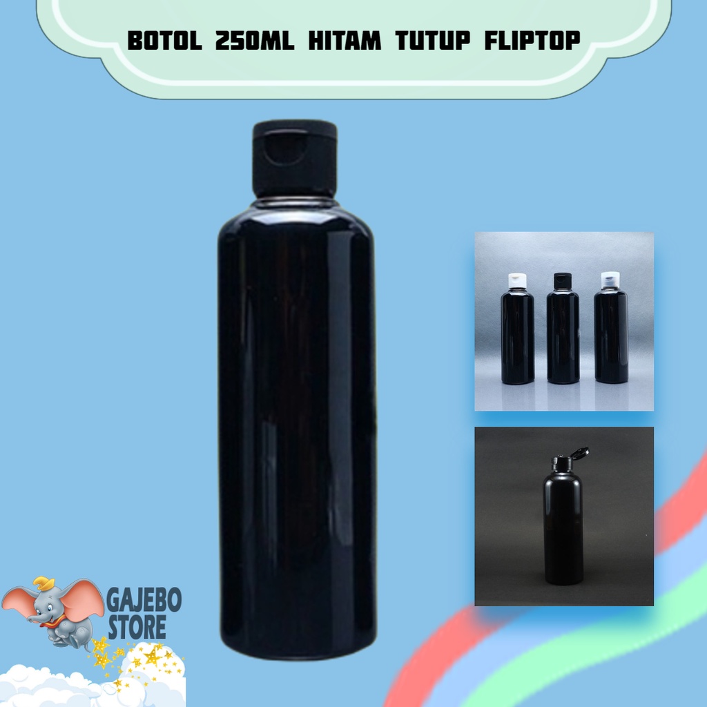 250ML BLACK FLIPTOP BOTTLE N24 / 250ML BLACK FLIPTOP BOTTLE REFILLABLE BOTTLE