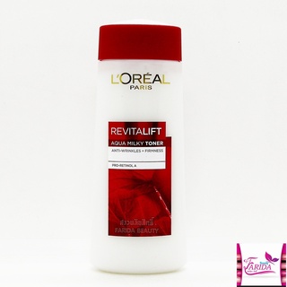 🔥โปรค่าส่ง25บาท🔥 Loreal Revitalift Aqua Milk Toner 200ml ลอรีอัล รีไวทัลลิฟ