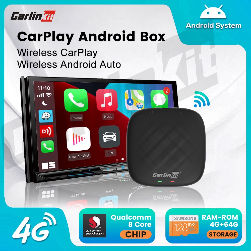 Carlinkit CarPlay Mini Ai Box 4G LTE Wifi ไร้สาย Apple CarPlay Android Youtube Netflix Iptv Smart Bo