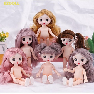 [cxSZDOLL] ตุ๊กตาเด็กผู้หญิง 1/8 17 ซม. 13 ข้อต่อ สีนู้ด ของเล่นสําหรับเด็ก