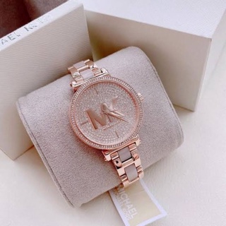 (ผ่อน0%) นาฬิกา Michael Kors Womens MK4336 Sofie Analog Display Quartz Rose Gold Watch สีโรสโกลด์ หน้าปัดคริสตัล 36 มม.