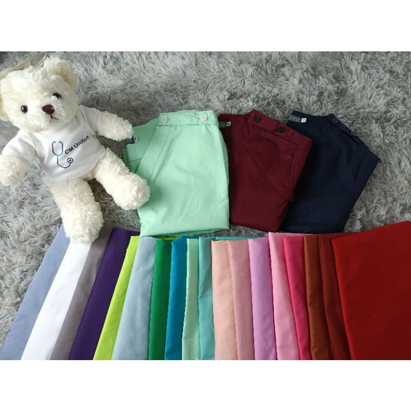 (เสื้อ)สครับคอวี 100สี🎉 เลือกได้ทุกสีผ้าดี แพทย์พยาบาลอยู่เวร ห้องผ่าตัด ไอซียู  ไตเทียม คลินิก📌ส่วนลดทักแชท📌