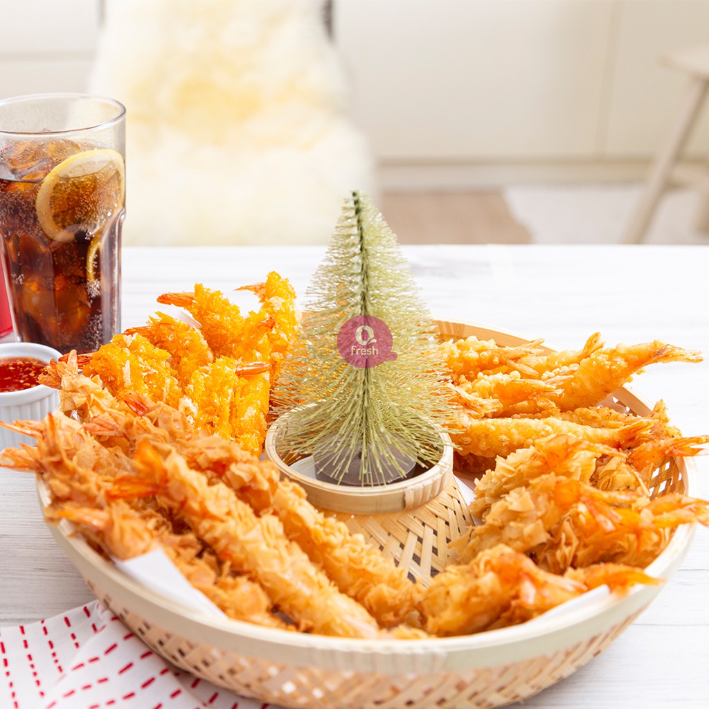 Qfresh กุ้งชุบเกล็ดขนมปัง สูตรตำรับญี่ปุ่น