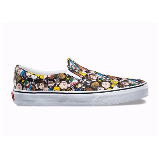 Vans รองเท้าผ้าใบแฟชั่นรุ่น Vans X PEANUTS Slip-On สีดำ , The Gang/black