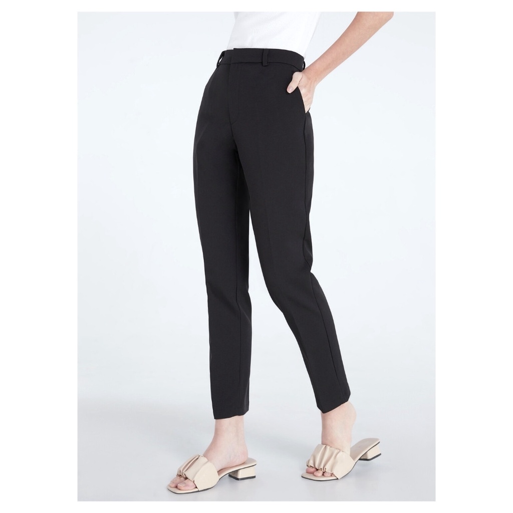 YNO Ultimate straight leg trousers กางเกงทำงานขายาวตะขอหน้า ทรงกระบอกเล็ก 27132