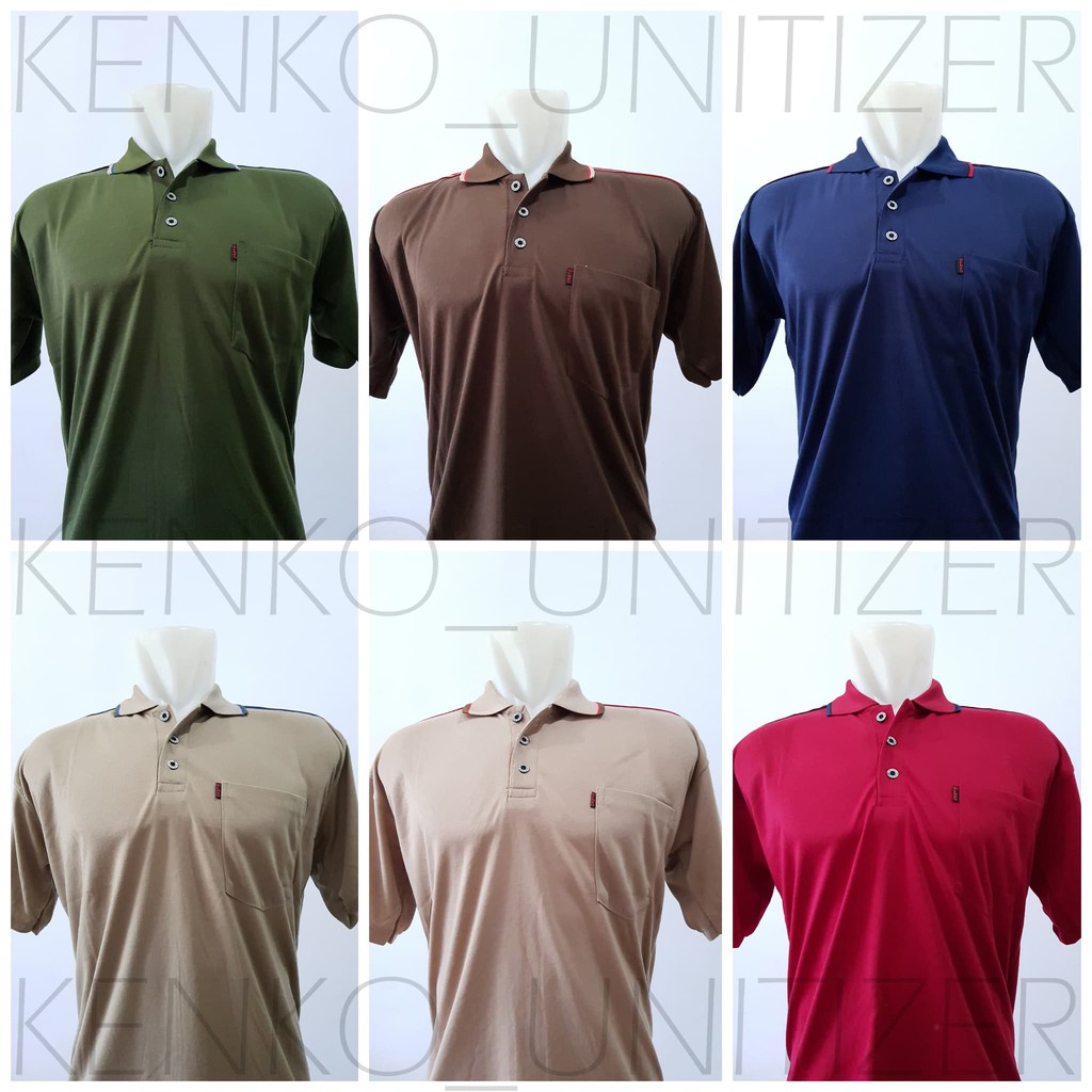KENKO DN19 เสื้อโปโลผู้ชายคอปก/โปโล Wangki รวมกระเป๋าสั้นผู้ใหญ่ผู้ชาย PE DK 40s