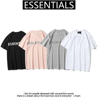 FOG ESSENTIALS ผู้ชายและผู้หญิงแฟชั่นลำลองเสื้อยืดแขนสั้น