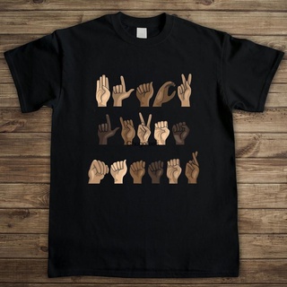 คอลูกเรือใหม่ เสื้อยืดแขนยาว ผ้าฝ้าย 100% พิมพ์ลาย Lives Matter Be Kind Sign Language No Racist Gildan สีดํา ของขวัญวันห