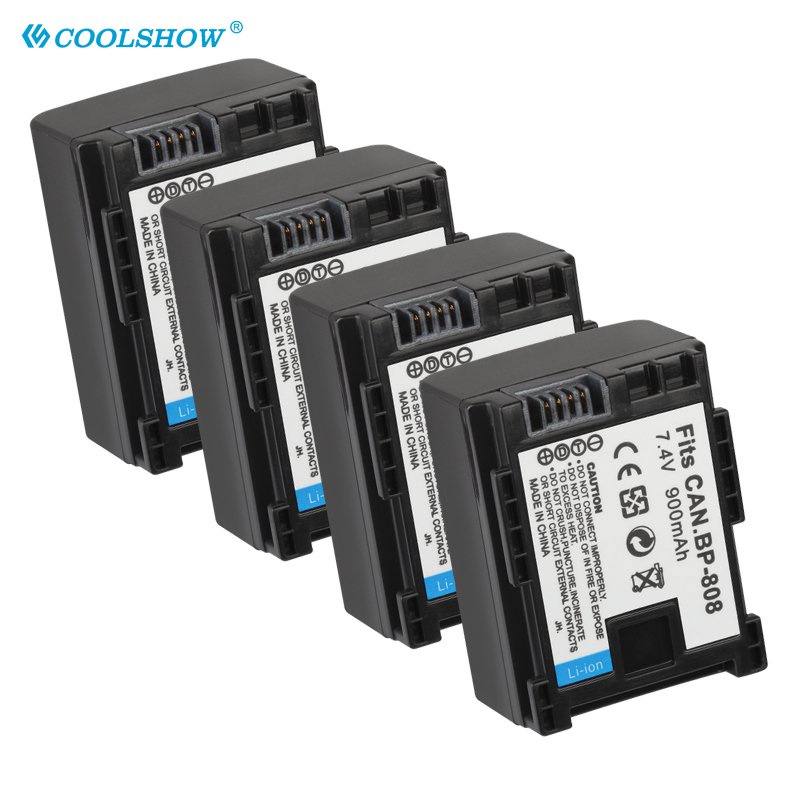 แบตเตอรี่กล้อง BP-808 BP-809 BP-819 BP-827 BP808 BP 808 809สำหรับ Canon FS300 FS100 XA10 VIXIA HG20 