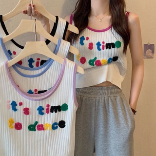 เสื้อสายเดี่ยว แขนกุด ปักลาย สําหรับผู้หญิง